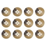 ButtonMode Khakis and Chinos Pants Buttons, 15mm (5/8 Inch), 12-Buttons